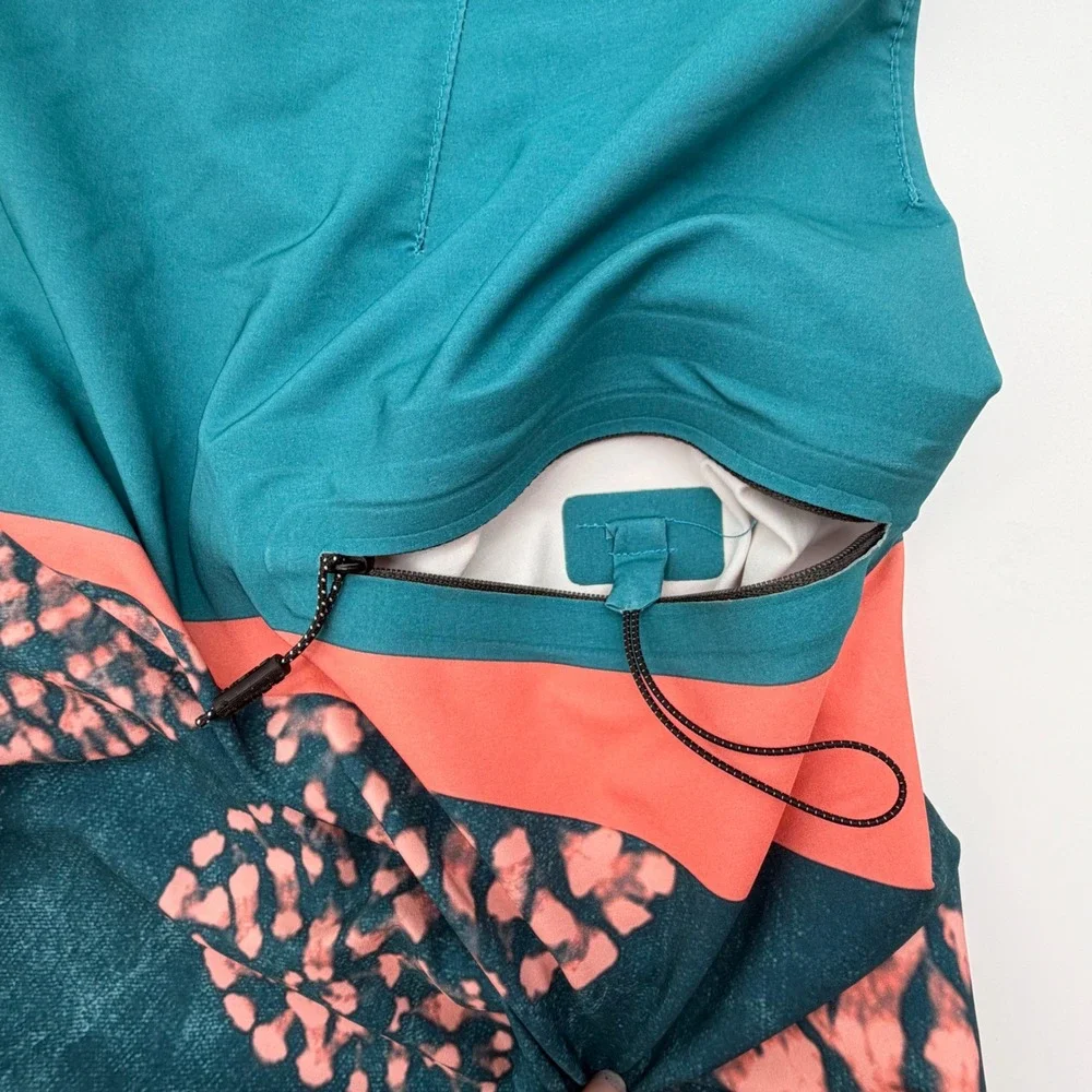 ONeill Hyperfreak Mens Board Shorts Teal Coral Tie Dye Mandala SP01060 Size 32 - Picture 7 of 8